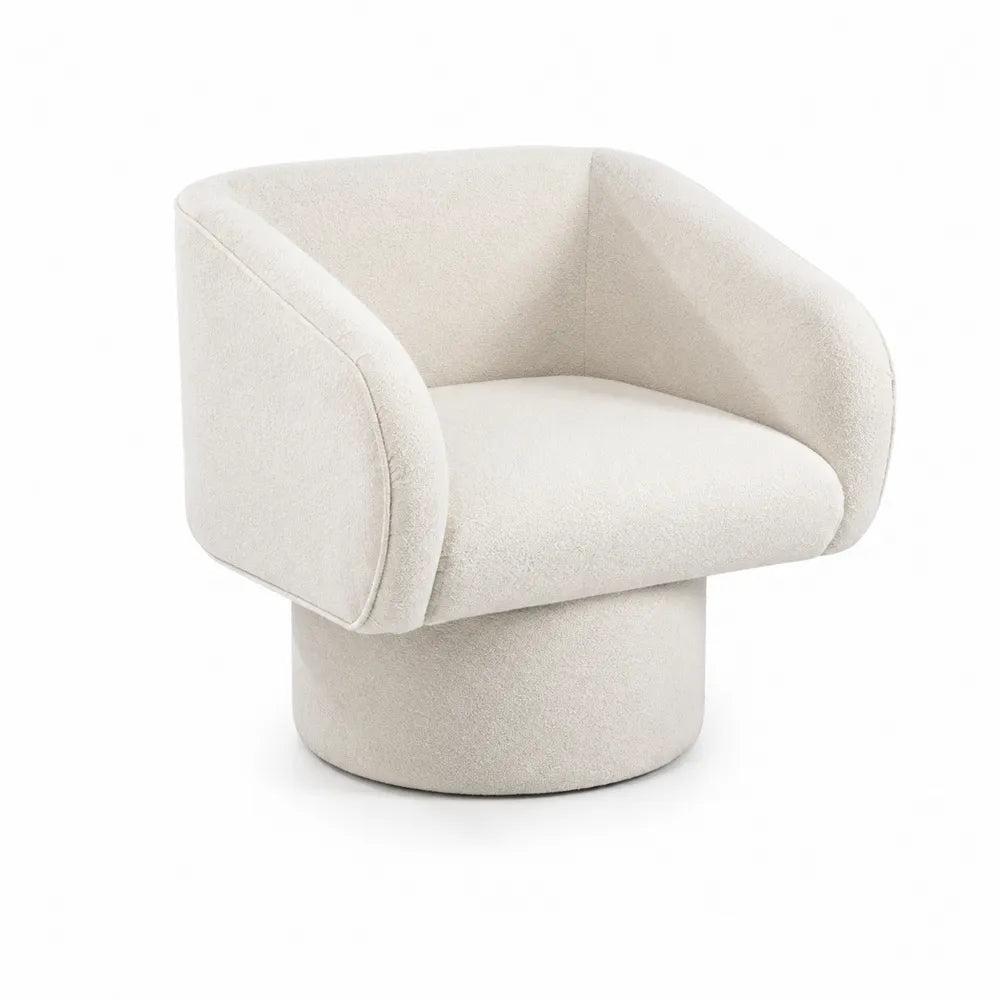 Drehstuhl Bouclé Stoff Beige