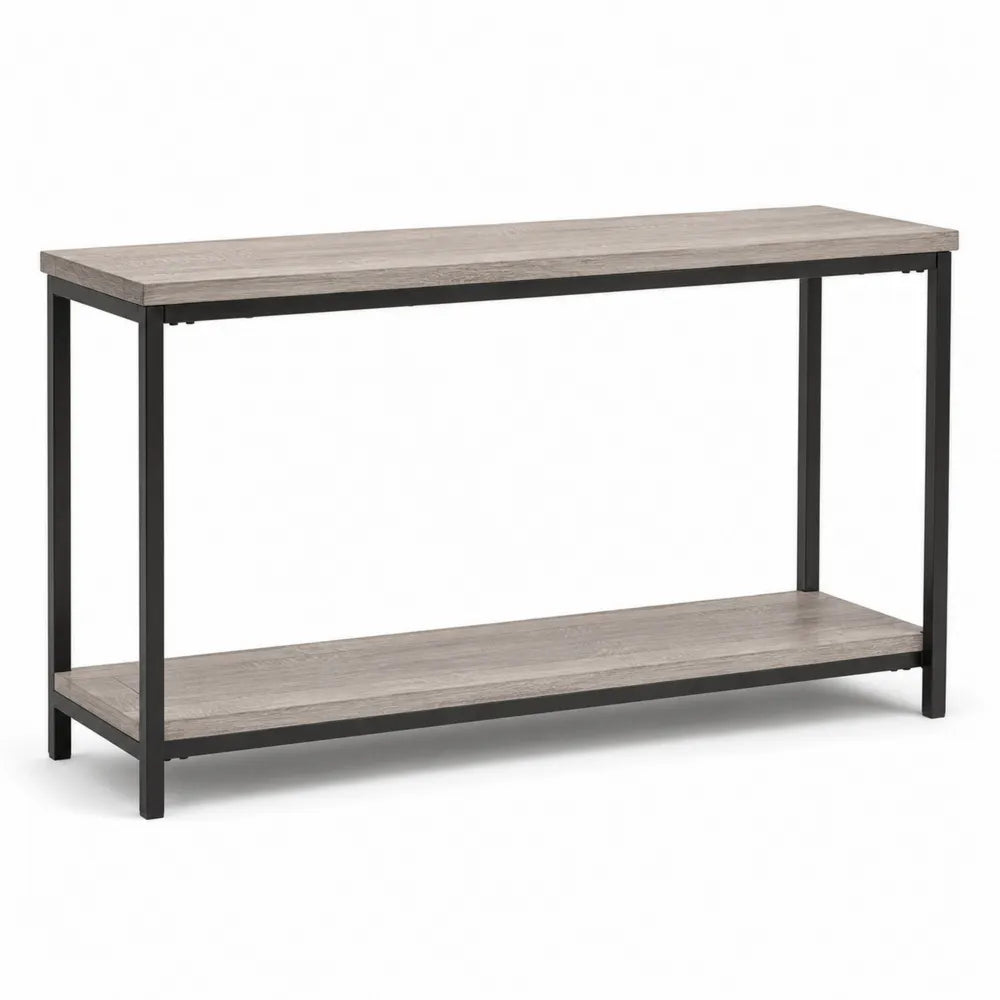 Konsolentisch Holzoptik mit Metallgestell 120x40x80 cm