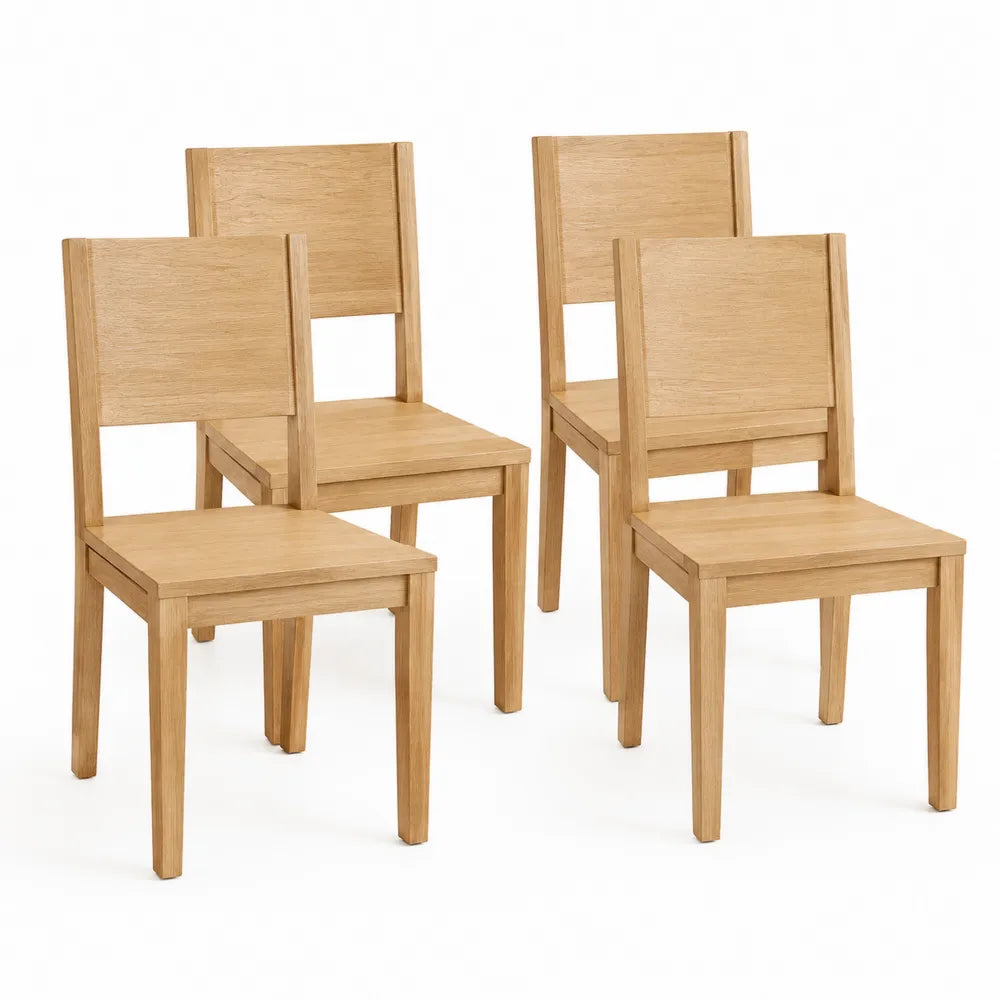 Esszimmerstuhl Set aus Eichenholz im 4er-Set